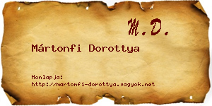 Mártonfi Dorottya névjegykártya