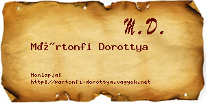 Mártonfi Dorottya névjegykártya