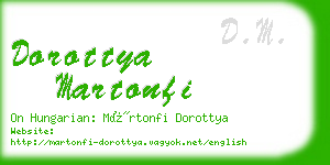 dorottya martonfi business card